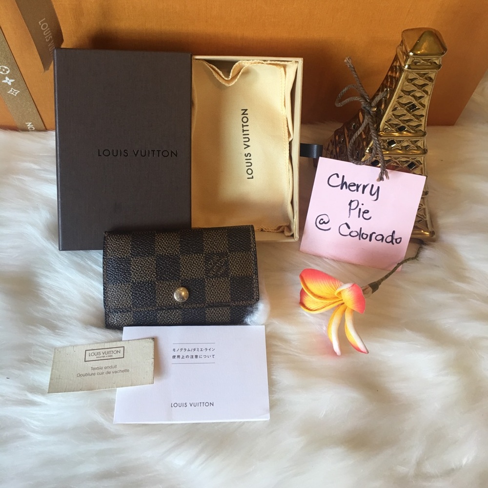 Lv damier ebene 6key holder